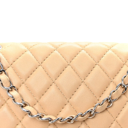 Chanel Lambskin Quilted Medium Double Flap Beige 8 of 10