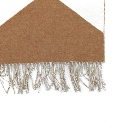 Hermes Cashmere Chevron Muffler Noisette Ecru 3 of 5