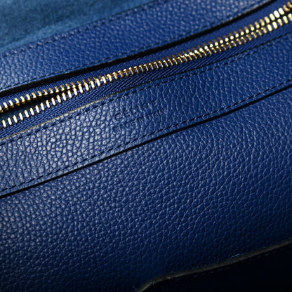 Celine Soft Grained Calfskin Small Belt Cabas Phantom Indigo 8 of 9