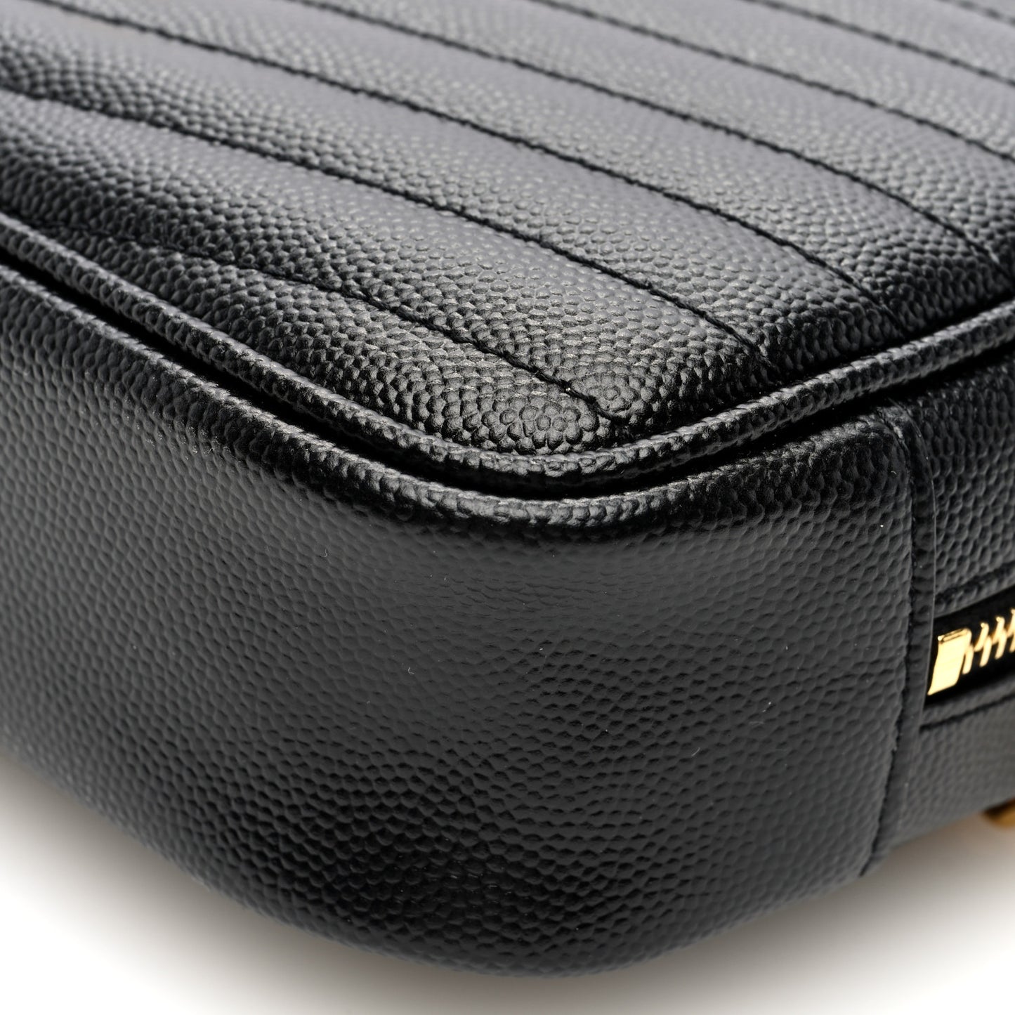 Grain De Poudre Matelasse Monogram Mini Lou Camera Bag Black