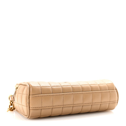 Saint Laurent Lambskin Carre Quilted Cassandre Mini Camera Bag Natural Tan 4 of 10