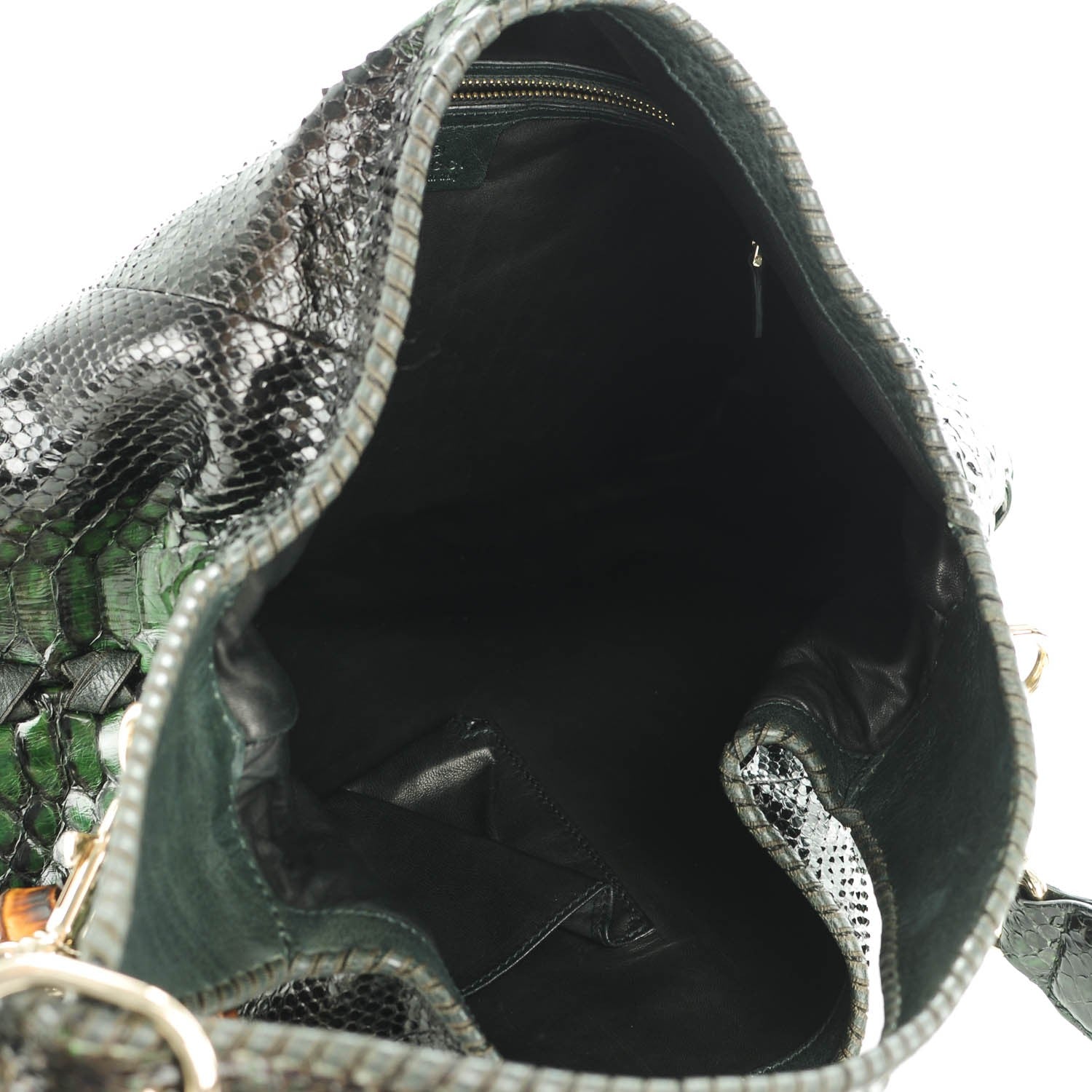 Gucci Python Large New Jackie Shoulder Bag Green 5 of 7