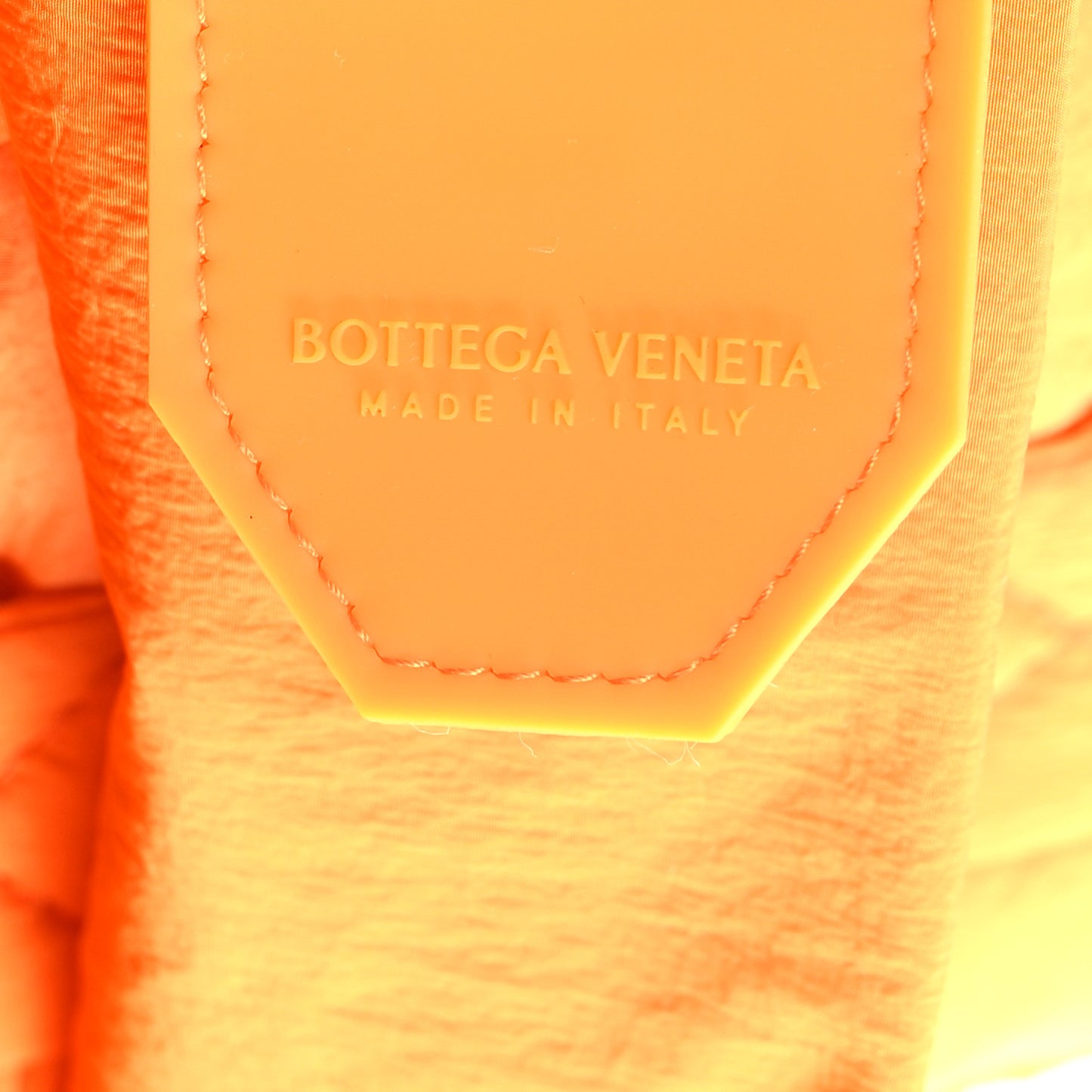 Nylon Intrecciato Padded Tech Mini Cassette Belt Bag Orange