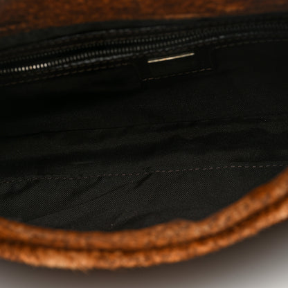 Fendi Calf Hair Zebra Print Baguette Brown 5 of 9