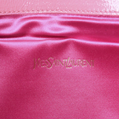Saint Laurent Textured Patent Large Belle De Jour Clutch Pink 5 of 9