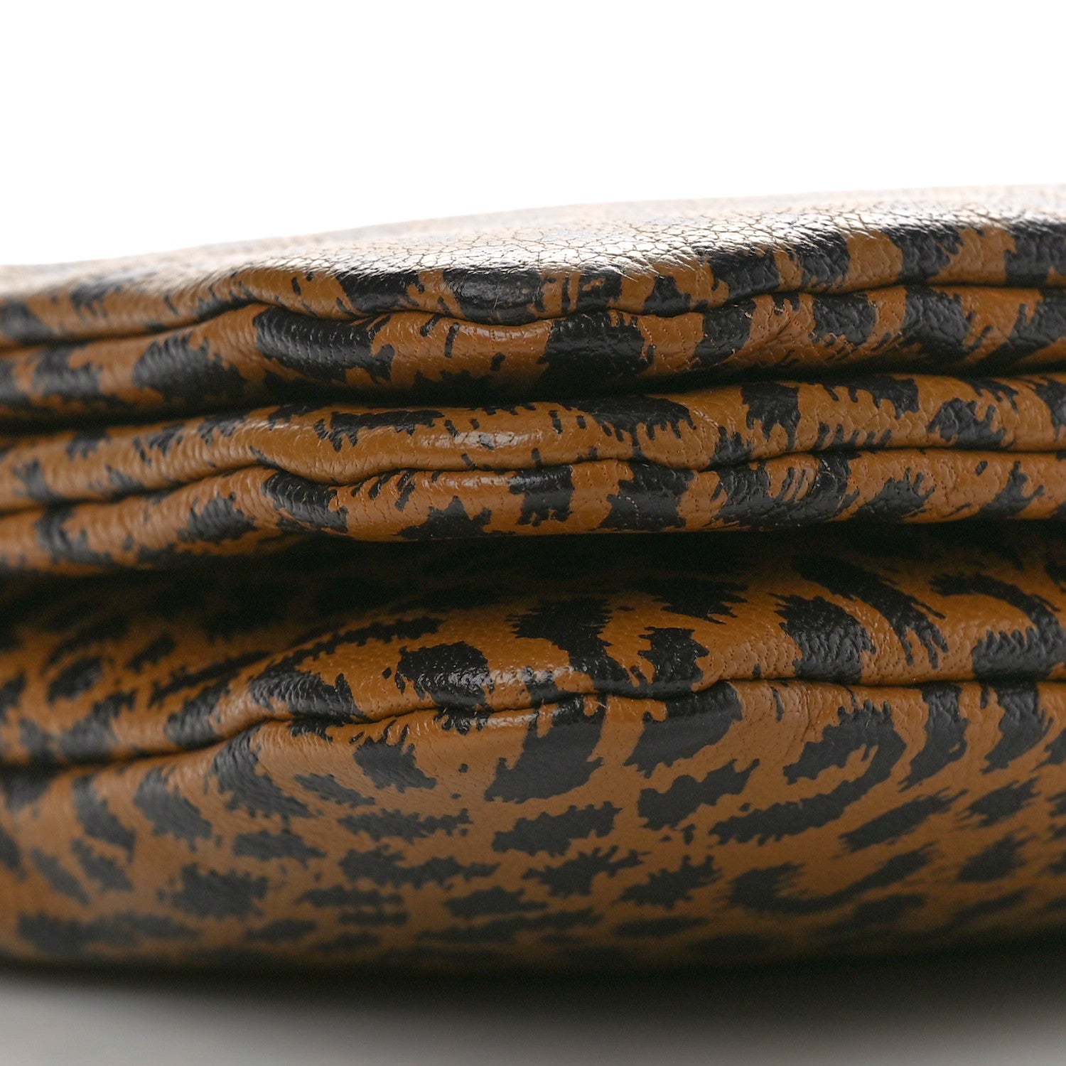 Celine Goatskin Leopard Printed Small Trio Crossbody Bag Brown Black 10 of 11