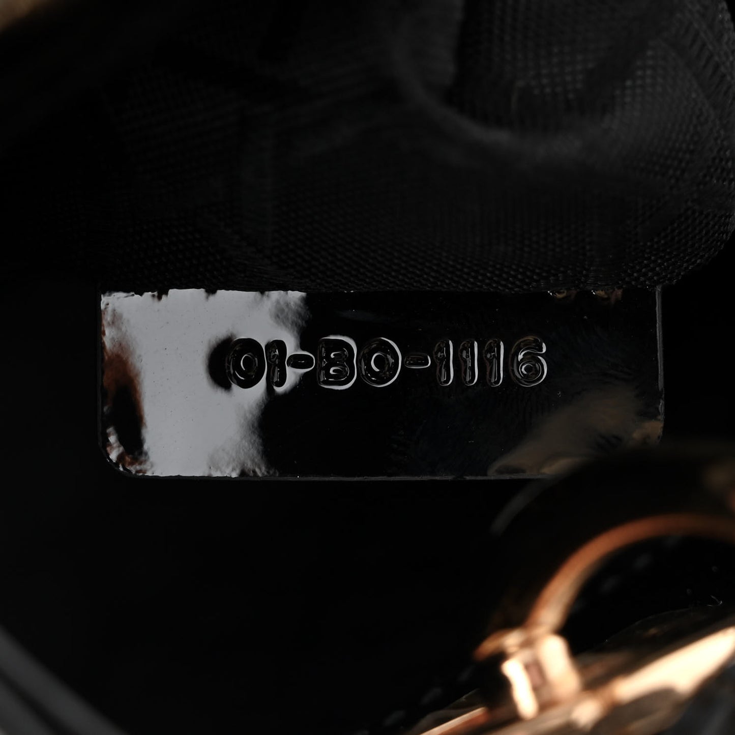 Patent Cannage Mini Lady Dior Black
