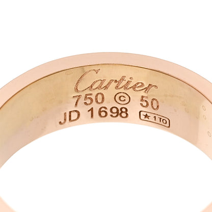 Cartier 18K Pink Gold 5.5mm Engraved LOVE Ring 50 5.25 5 of 6
