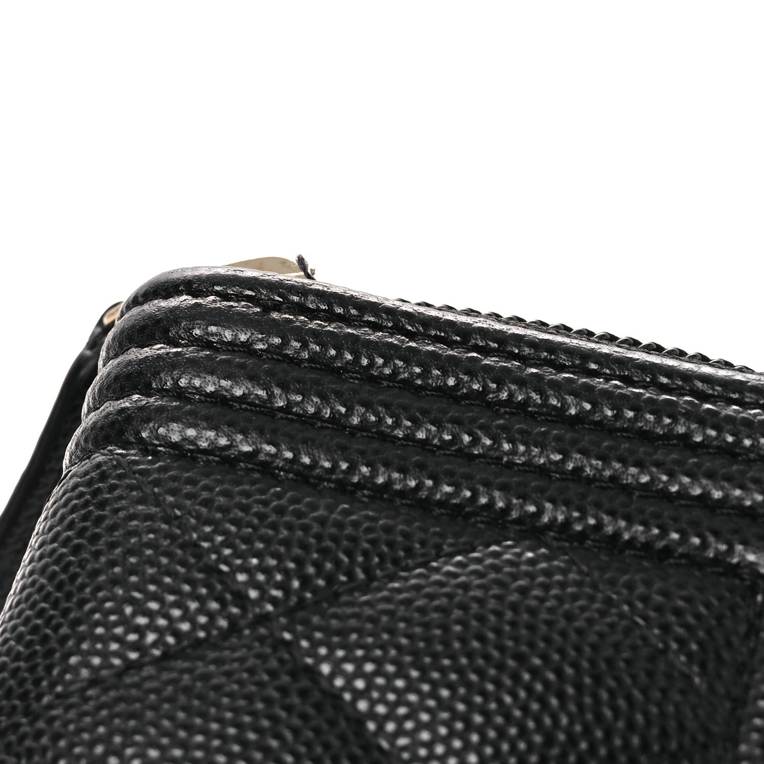 Chanel Caviar Quilted Boy Zip Around Coin Purse Wallet Black 9 of 9