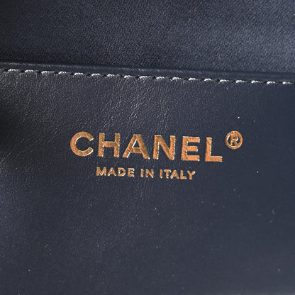 Chanel Canvas Quilted Medium Chanel 25 Handbag Dark Blue 6 of 10
