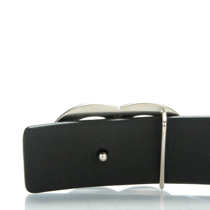 Chanel Calfskin CC Reversible Skinny Belt 95 38 Black Navy 6 of 10