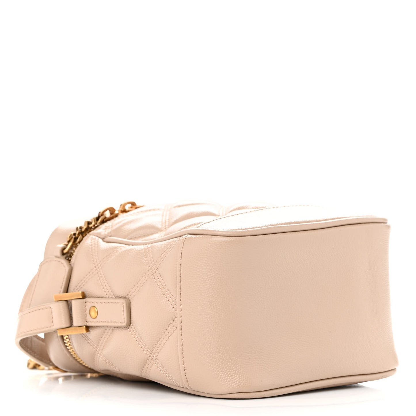 Grain de Poudre Quilted 80's Vanity Bag Dark Beige