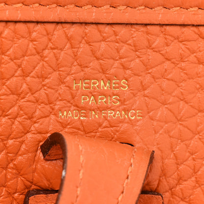 Hermes Taurillon Clemence Evelyne TPM Orange 6 of 9