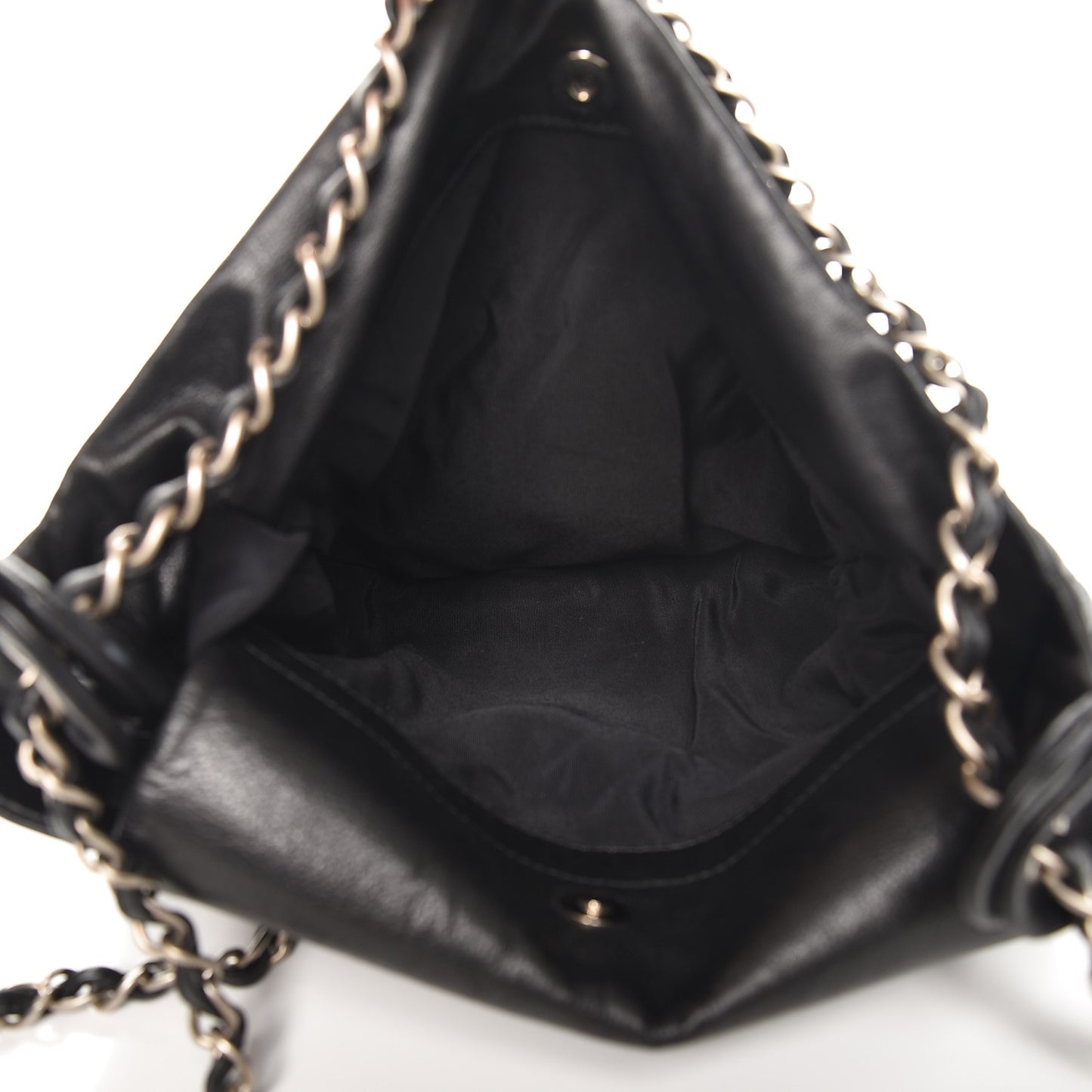 Calfskin Stitched Large Tote Black