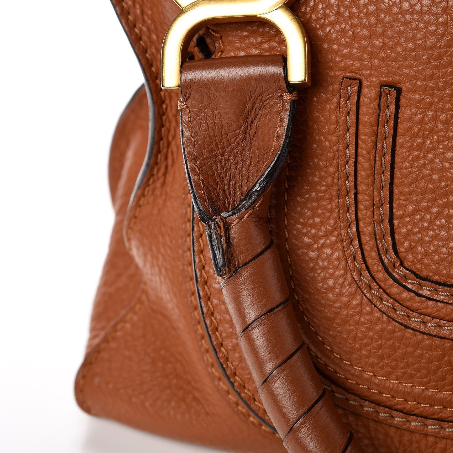 Calfskin Medium Marcie Satchel Tan