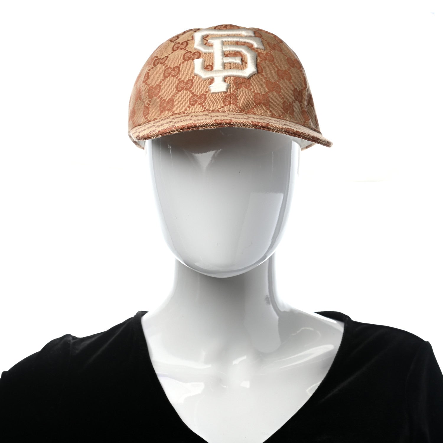 Gucci X MLB Monogram SF Giants Baseball Hat 55-59 Beige Ruggine 2 of 13