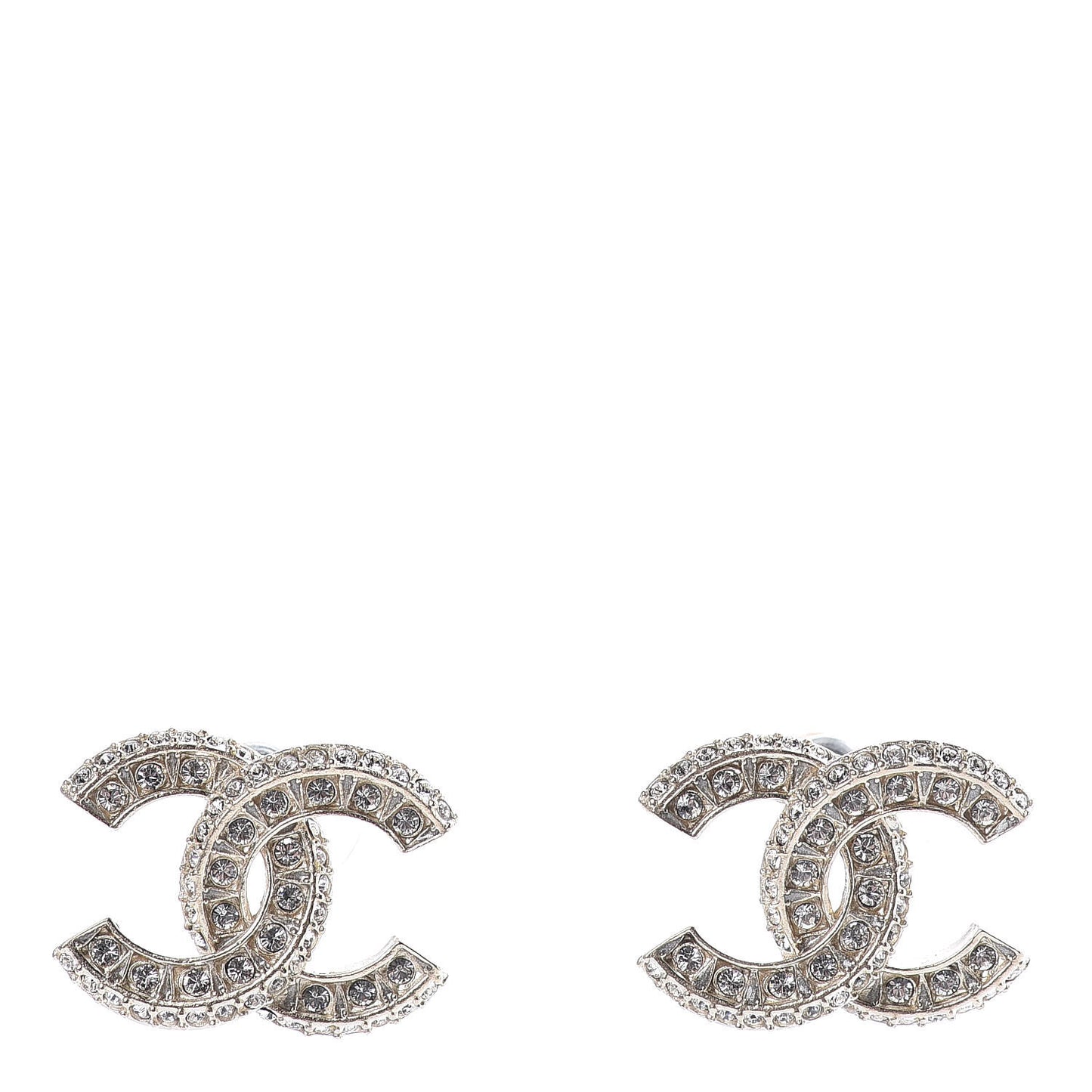 Crystal CC Earrings Light Gold