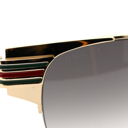 Gucci Cat Eye Web Sunglasses GG0521S Gold 7 of 8