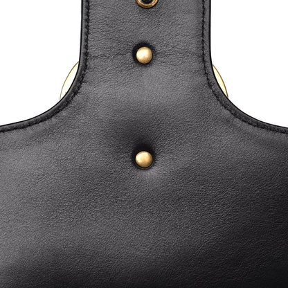 Gucci Calfskin Matelasse Studded Medium Pearly GG Marmont Shoulder Bag Black 12 of 12