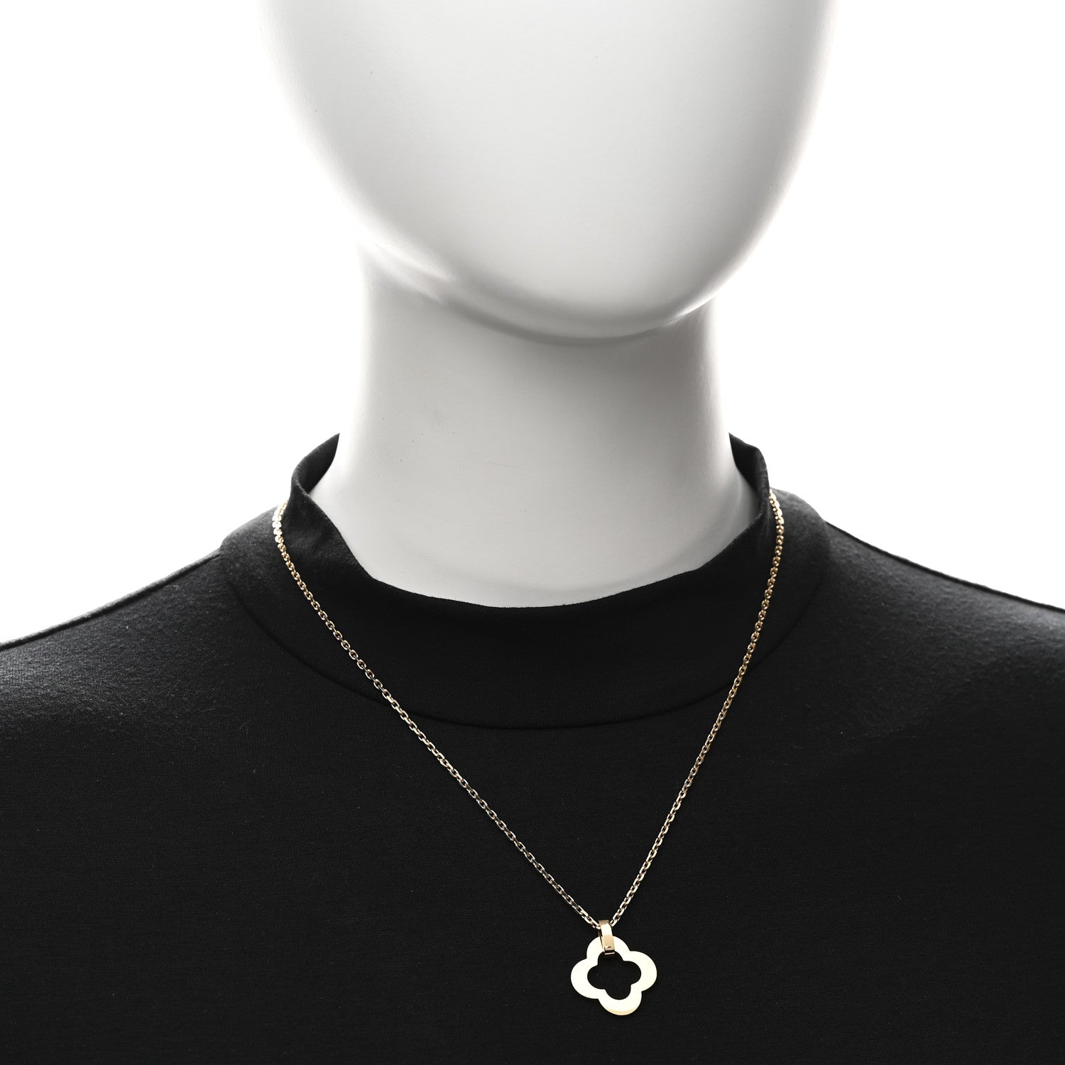 Van Cleef & Arpels 18K Yellow Gold Byzantine Alhambra Pendant Necklace 2 of 6