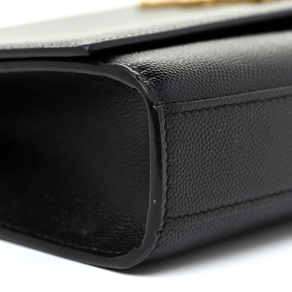 Saint Laurent Grain De Poudre Medium Classic Monogram Kate Satchel Black 8 of 11