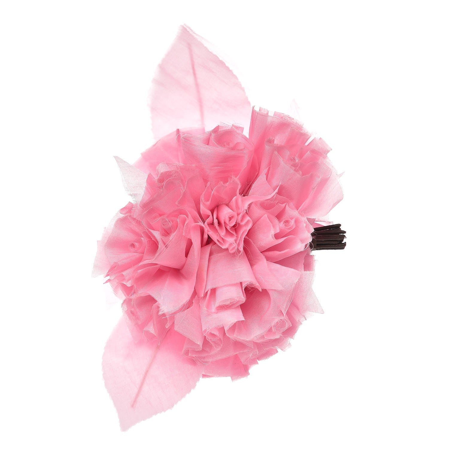 Chanel Silk Taffeta Camellia Brooch Pink 1 of 4
