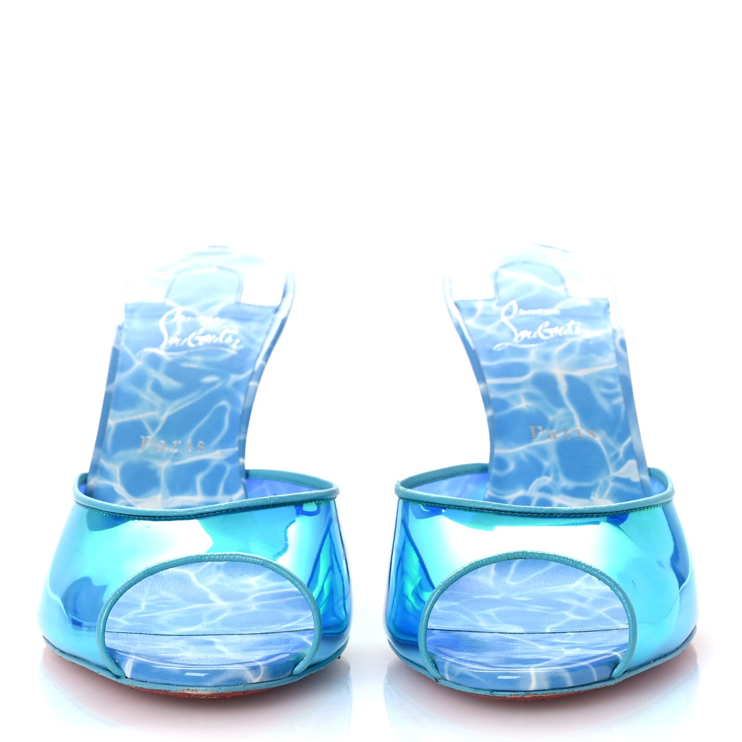 Christian Louboutin Patent Splash Mecondorik 85 Pumps 41 Blue 3 of 11