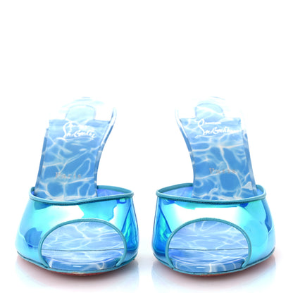 Christian Louboutin Patent Splash Mecondorik 85 Pumps 41 Blue 3 of 11