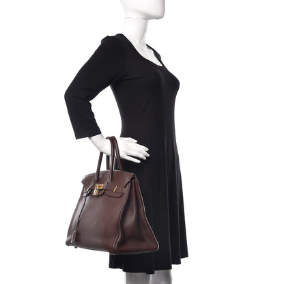 Hermes Togo Birkin 35 Chocolate 2 of 53