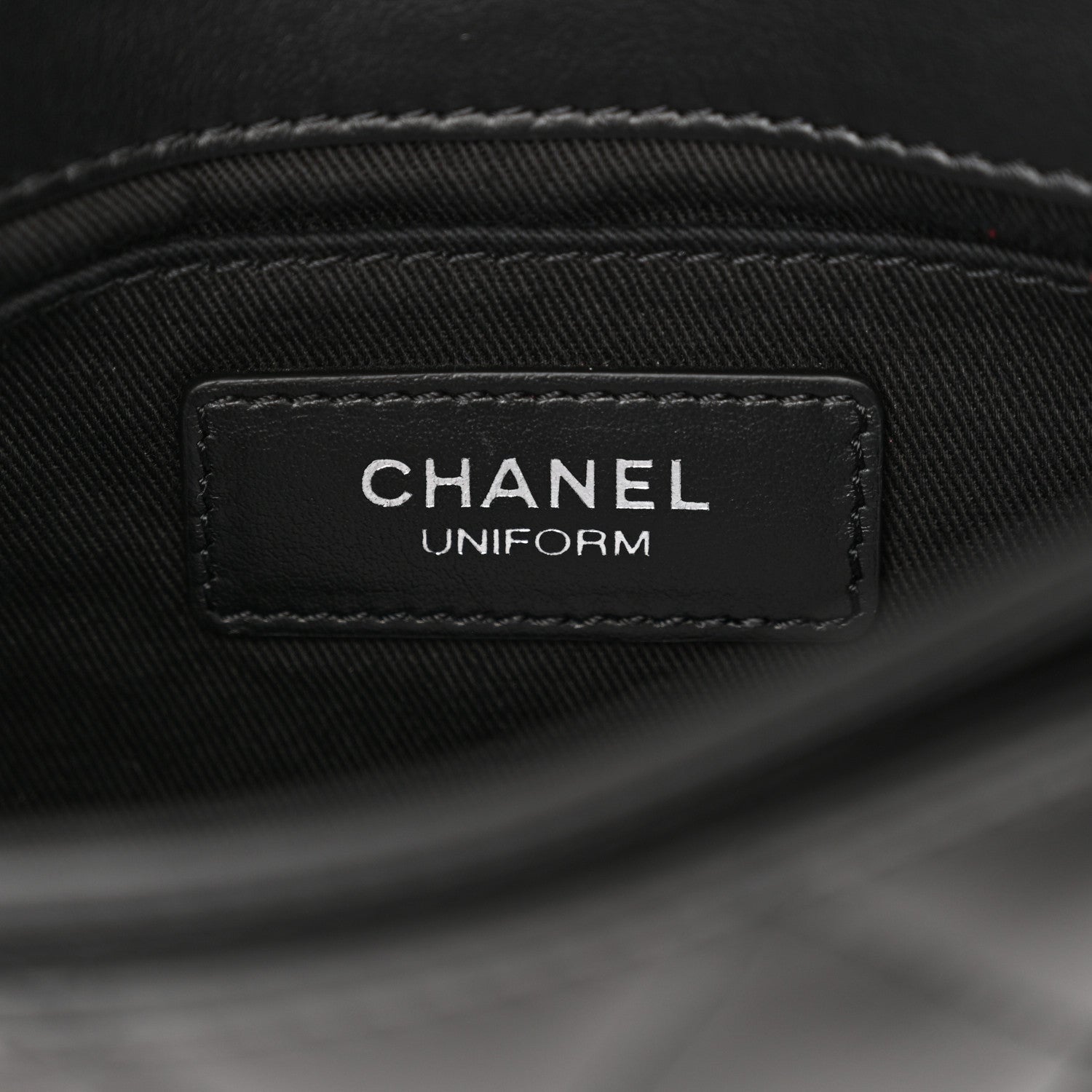 Chanel Calfskin Quilted CC Uniform Flap Belt Bag Black 7 of 14