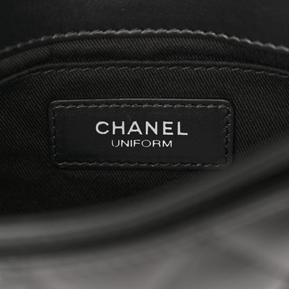 Chanel Calfskin Quilted CC Uniform Flap Belt Bag Black 7 of 14