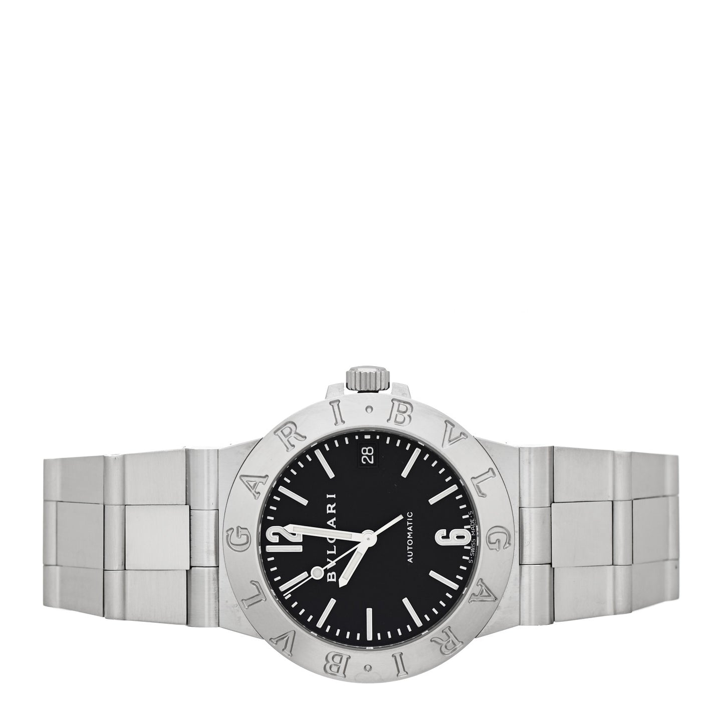 Stainless Steel 35mm Diagono Automatic Watch Black