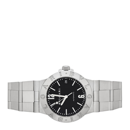 Bulgari Stainless Steel 35mm Diagono Automatic Watch Black 2 of 4
