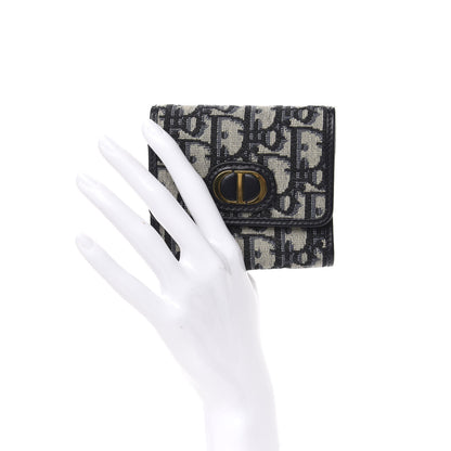 Christian Dior Oblique 30 Montaigne Lotus Wallet Blue 2 of 7