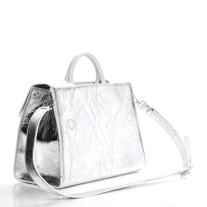 Christian Dior Metallic Calfskin Large Diorever Flap Silver 4 of 8