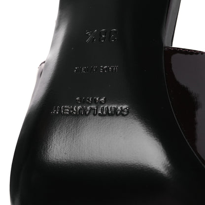 Saint Laurent Vernice Gloss Lee 75 Slingback Pumps 38.5 Marron Glacé 8 of 11