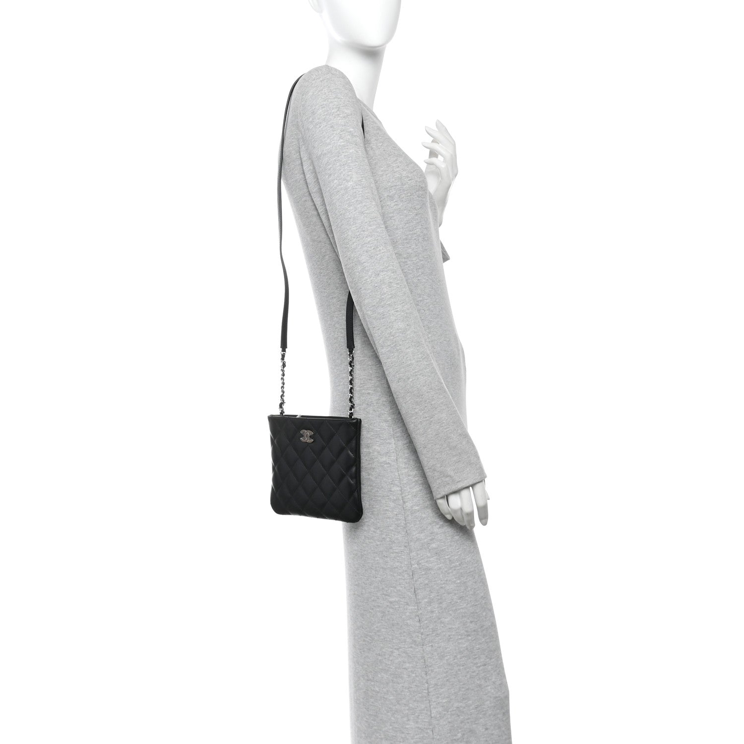 Chanel Lambskin Quilted Crossbody Bag Black 2 of 10