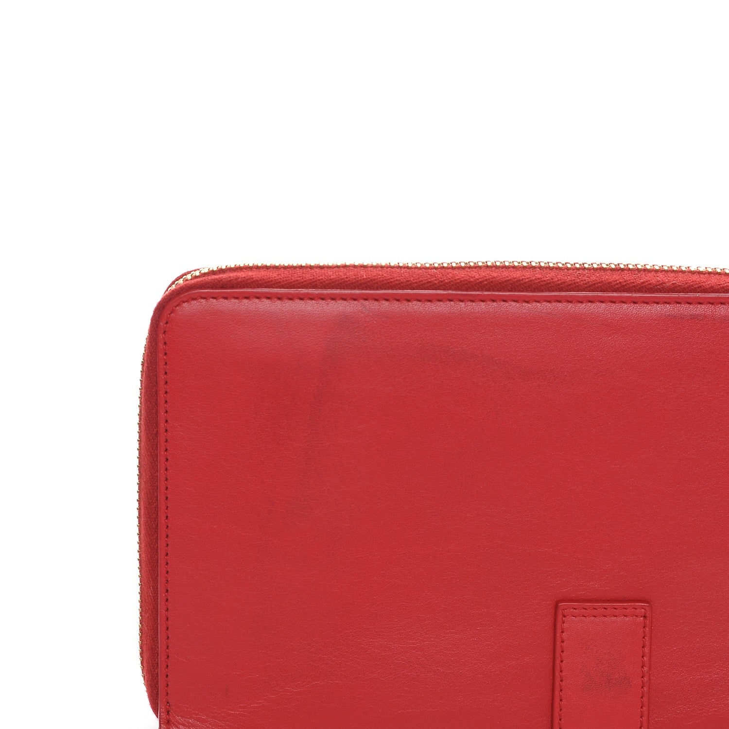 Saint Laurent Calfskin Classic Y Ligne Zip Around Wallet Red 8 of 9