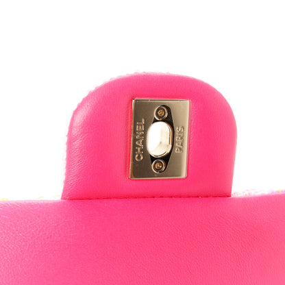 Chanel Tweed Quilted Mini Rectangular Flap Pink Multicolor 6 of 12