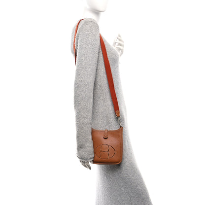 Hermes Taurillon Clemence Amazone Evelyne TPM Gold Cuivre 2 of 11