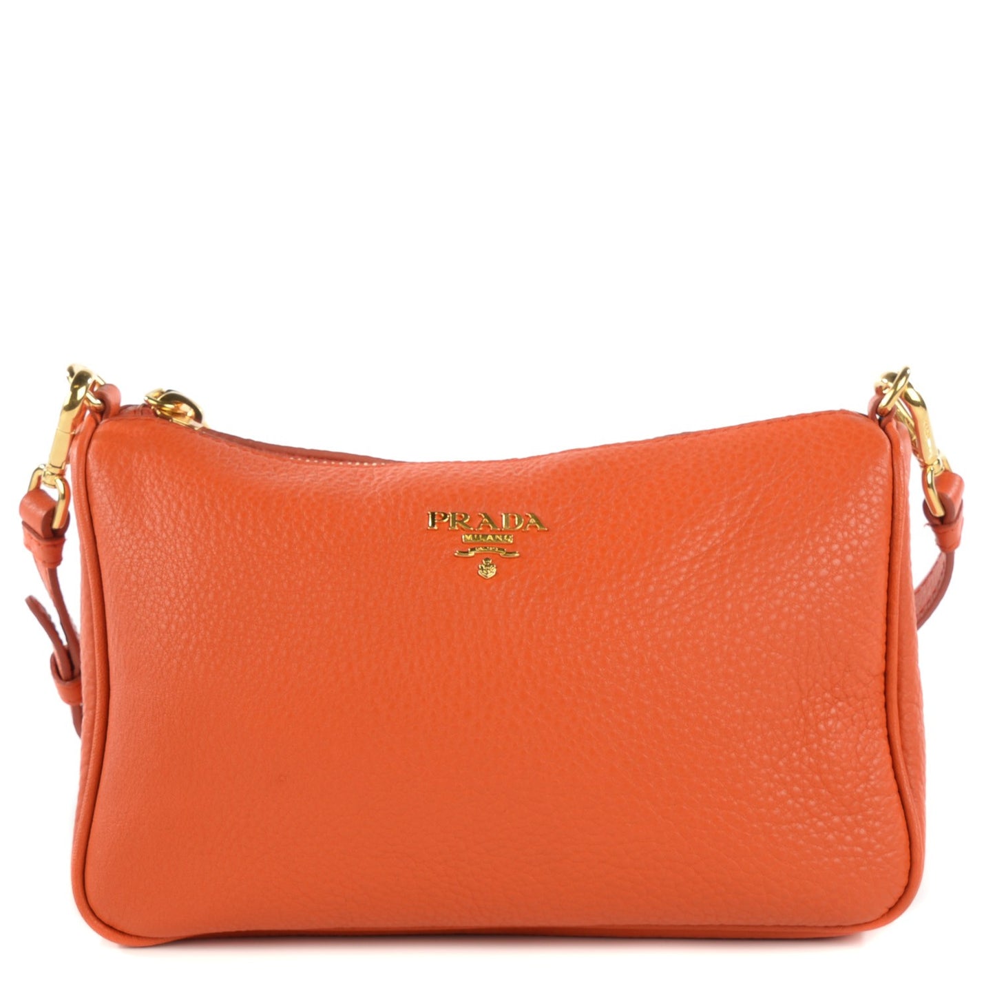 Vitello Daino Mini Shoulder Bag Papaya