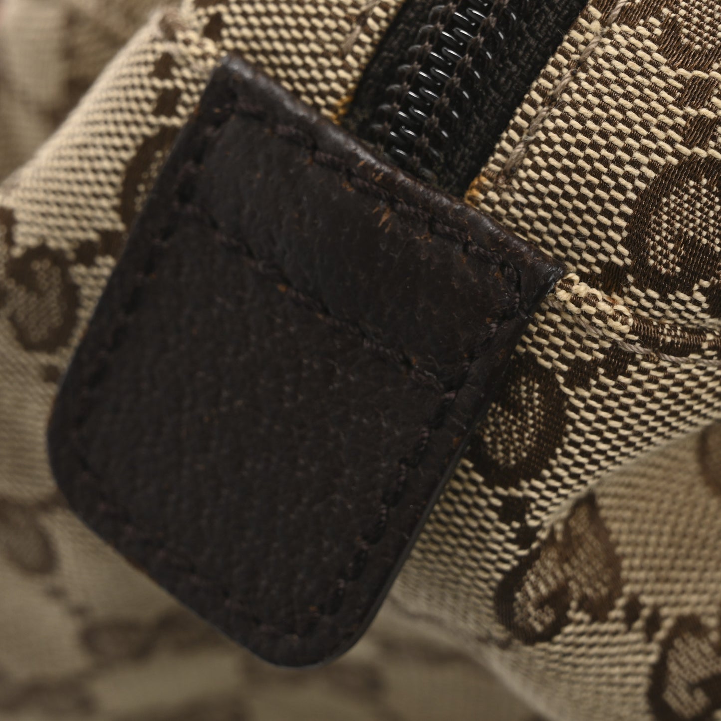 GG Monogram Web Large Collapsible Carry On Duffle Beige Brown