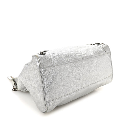 Balenciaga Metallic Agneau Classic Hardware Velo Gris Aluminum 5 of 11