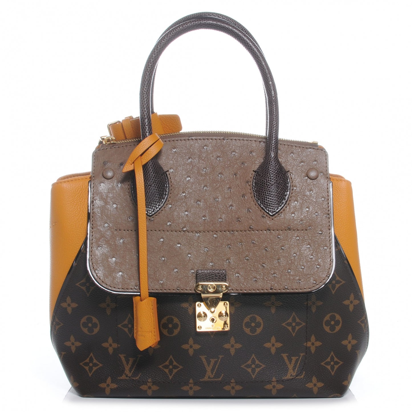 Monogram Ostrich Python Majestueux PM Yellow