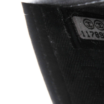 Chanel Grained Patent CC Yen Wallet Black 8 of 8