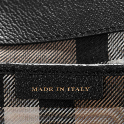 Burberry Soft Grain Calfskin Large Buckle Tote Black 7 of 8
