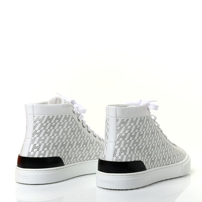Hermes Perforated Calfskin Mens Clap High Top Sneakers 41.5 White 4 of 9