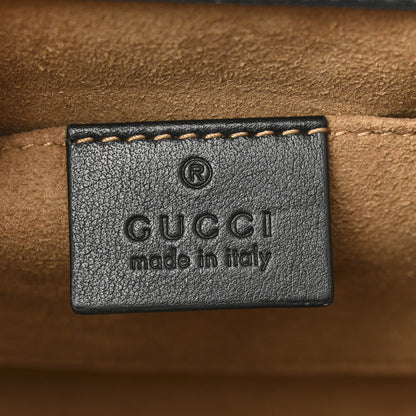 Gucci GG Supreme Monogram Calfskin Small Padlock Shoulder Bag Beige Black Cuir 6 of 12