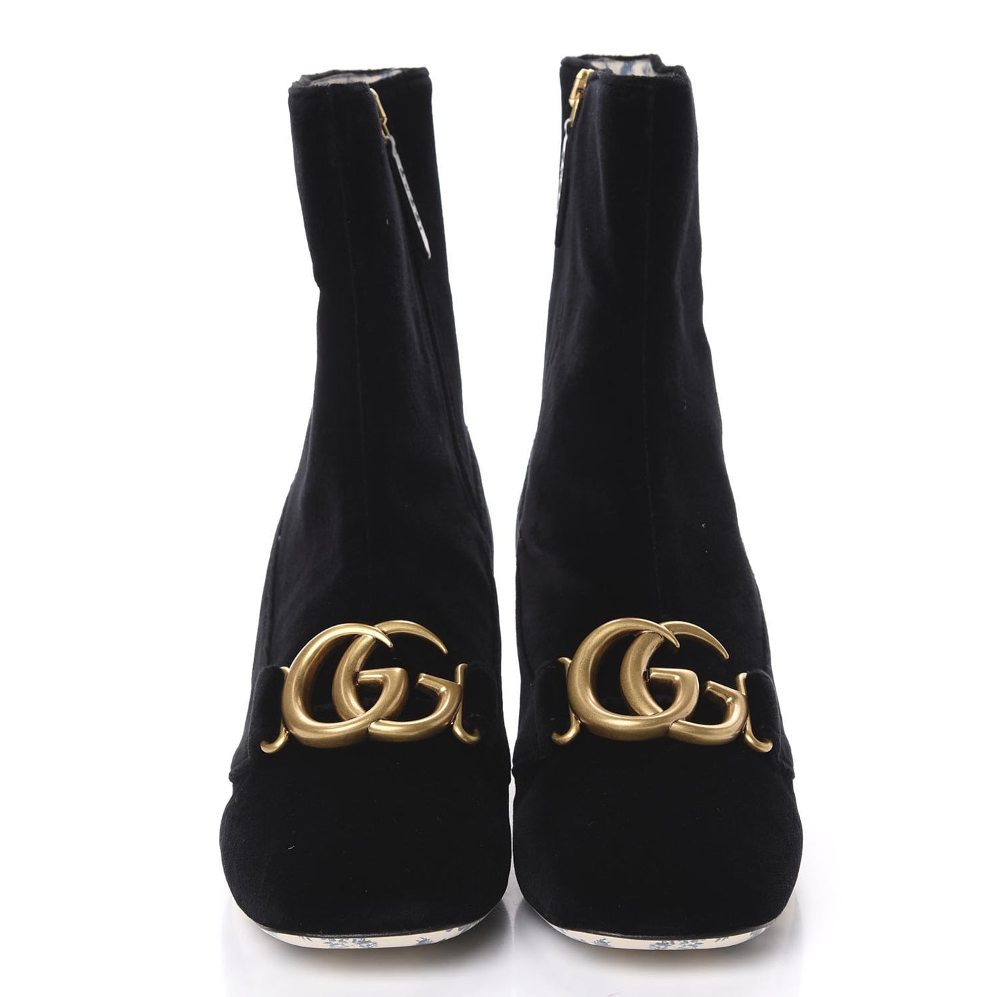 Softy Velvet Malaga Kid GG Victoire 55mm Ankle Boots 39 Black