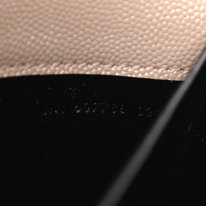 Saint Laurent Grain De Poudre Monogram Uptown Chain Wallet Dark Beige 8 of 11